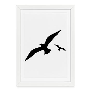 gull - Framed poster (27 × 37 cm) - white - Front