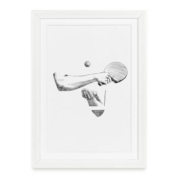 Ping-pong - Framed poster (27 × 37 cm) - white - Front