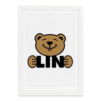 Berlin | Bär | Bearlin | Bear - Affiche encadrée (27 × 37 cm) - blanc - Devant