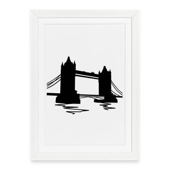 tower_bridge_london_1 - Affiche encadrée (27 × 37 cm) - blanc - Devant