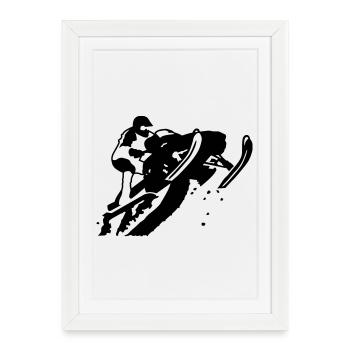 snowmobile_2 - Framed poster (27 × 37 cm) - white - Front