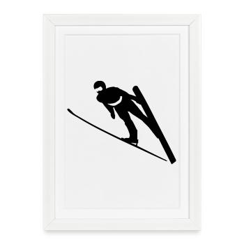skisprung - Framed poster (27 × 37 cm) - white - Front