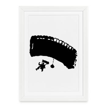 fallschirm_8 - Affiche encadrée (27 × 37 cm) - blanc - Devant