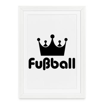 Le football de football de football - Affiche encadrée (27 × 37 cm) - blanc - Devant