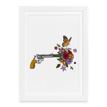 Le pistolet de la paix - Affiche encadrée (27 × 37 cm) - blanc - Devant
