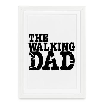 the walking dad - Framed poster (27 × 37 cm) - white - Front