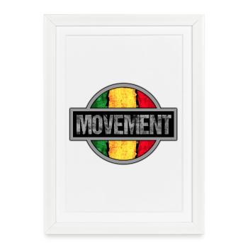 Conception d’icônes de mouvement rastafari - Affiche encadrée (27 × 37 cm) - blanc - Devant