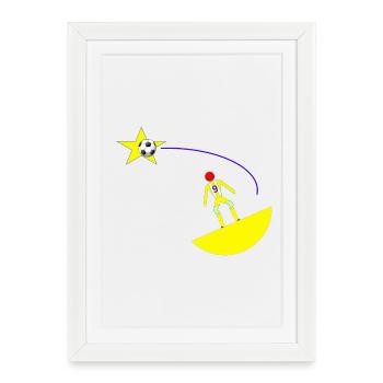 tir stellaire - Affiche encadrée (27 × 37 cm) - blanc - Devant