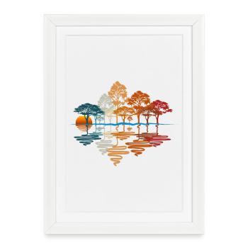 AUTUMN FOREST - Framed poster (27 × 37 cm) - white - Front