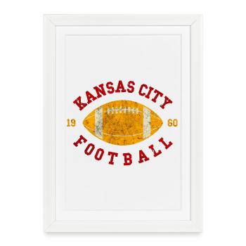Kansas City Football Vintage - Framed poster (27 × 37 cm) - white - Front
