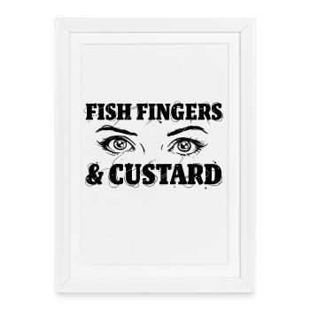 Doigts de poisson - Affiche encadrée (27 × 37 cm) - blanc - Devant