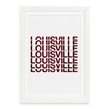 Louisville Grid Neon Typeface - Framed poster (27 × 37 cm) - white - Front