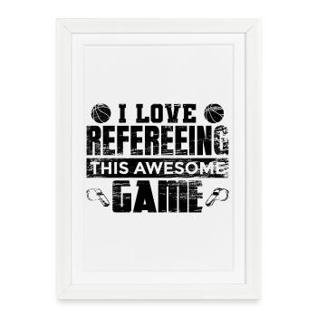 Basket-ball Shiri - Affiche encadrée (27 × 37 cm) - blanc - Devant