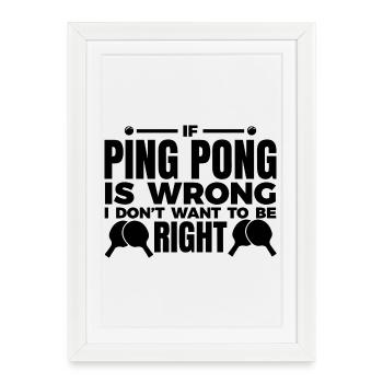 Blague sur le tennis de table - Affiche encadrée (27 × 37 cm) - blanc - Devant