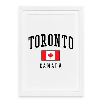 Toronto Canada Flag Design Gift Idea - Framed poster (27 × 37 cm) - white - Front