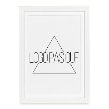 Logo pas ouf - Mais rigolo - Affiche encadrée (27 × 37 cm) - blanc - Devant