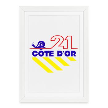 Côte d'or - Affiche encadrée (27 × 37 cm) - blanc - Devant