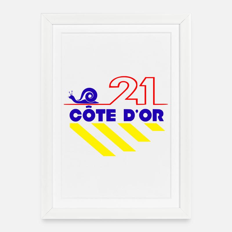 Goldküste - Gerahmtes Poster (27 × 37 cm) - Weiß