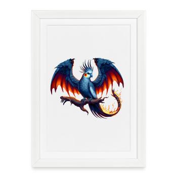 Nymph Dragon (03) - Framed poster (27 × 37 cm) - white - Front
