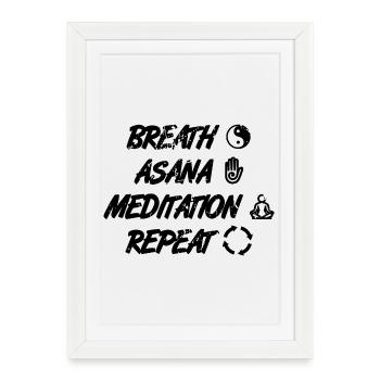 Yoga Motivation - Framed poster (27 × 37 cm) - white - Front