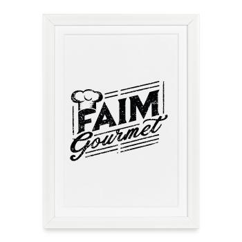 Gourmet Hunger - Foodie - Framed poster (27 × 37 cm) - white - Front