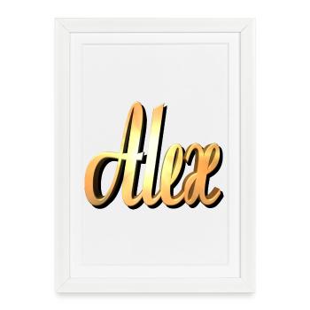 alex2 - Affiche encadrée (27 × 37 cm) - blanc - Devant