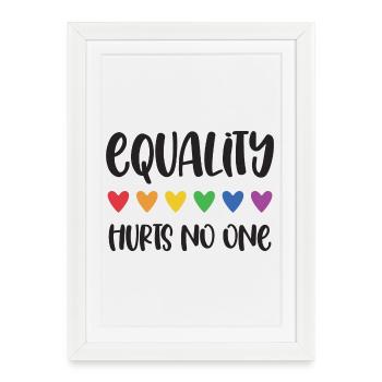 LGBT Pride Month - Equality Hurts No One - Framed poster (27 × 37 cm) - white - Front