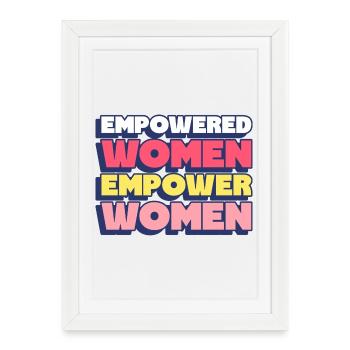 Design Empowerment Feminin Inspiration - Affiche encadrée (27 × 37 cm) - blanc - Devant