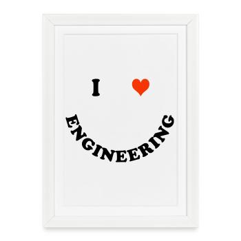 Engineer - Framed poster (27 × 37 cm) - white - Front