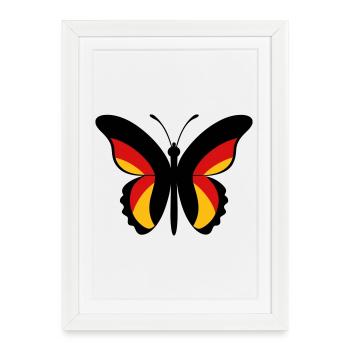 GER Papillon - Affiche encadrée (27 × 37 cm) - blanc - Devant