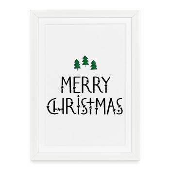Merry Christmas - Framed poster (27 × 37 cm) - white - Front