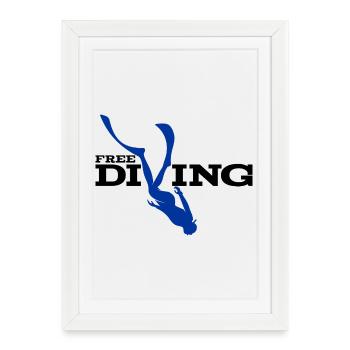AquaDive Silhouette - Affiche encadrée (27 × 37 cm) - blanc - Devant