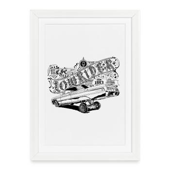 E.S.C. Lowrider - Affiche encadrée (27 × 37 cm) - blanc - Devant