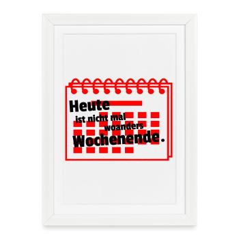 Nowhere weekend - Framed poster (27 × 37 cm) - white - Front