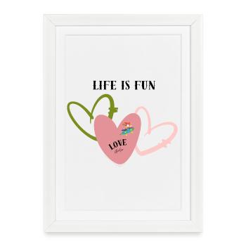 Love  - Affiche encadrée (27 × 37 cm) - blanc - Devant
