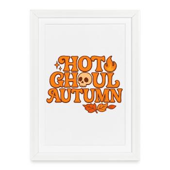 Hot Ghoul Automne/ Y2K Design - Affiche encadrée (27 × 37 cm) - blanc - Devant