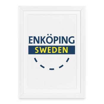Enköping Sweden Emblem - Framed poster (27 × 37 cm) - white - Front