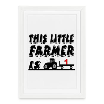 farmer - Framed poster (27 × 37 cm) - white - Front