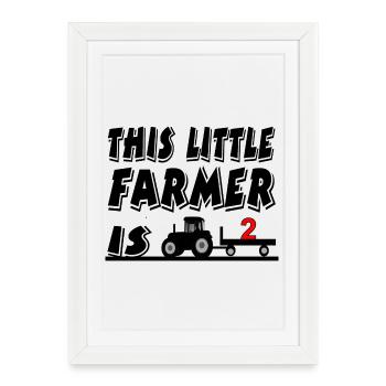 farmer - Framed poster (27 × 37 cm) - white - Front