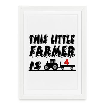 farmer - Framed poster (27 × 37 cm) - white - Front