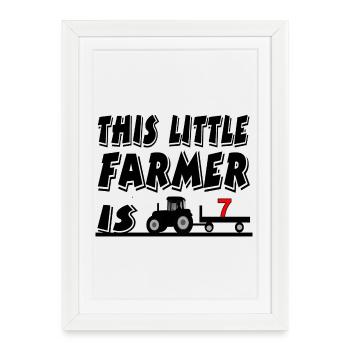 farmer - Framed poster (27 × 37 cm) - white - Front