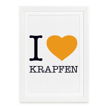 I love doughnuts - Framed poster (27 × 37 cm) - white - Front