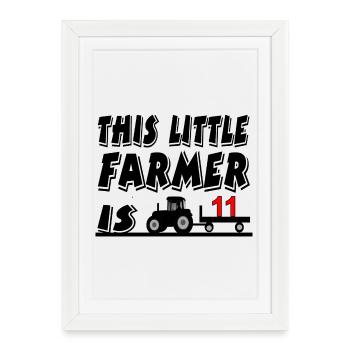 farmer - Framed poster (27 × 37 cm) - white - Front