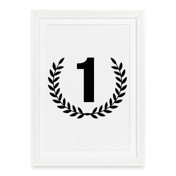 1 wreath - Framed poster (27 × 37 cm) - white - Front