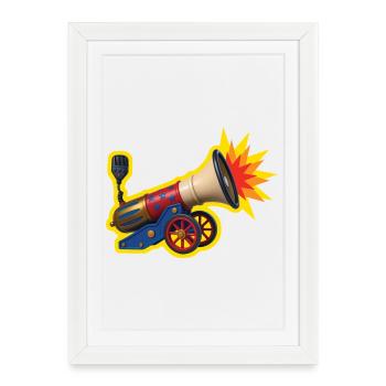 WORDS OVER WAR - freedom & rights - Affiche encadrée (27 × 37 cm) - blanc - Devant