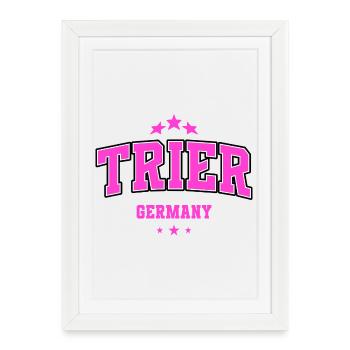 Conception du Collège Pink Heimat de Trier Allemagne - Affiche encadrée (27 × 37 cm) - blanc - Devant