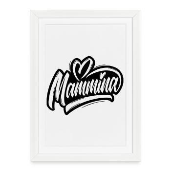 Mammina - mère italienne - Affiche encadrée (27 × 37 cm) - blanc - Devant