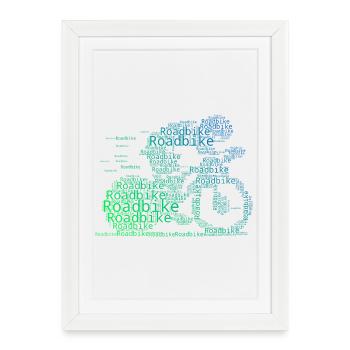 Road Bike Vibes pour vélo de route - Affiche encadrée (27 × 37 cm) - blanc - Devant