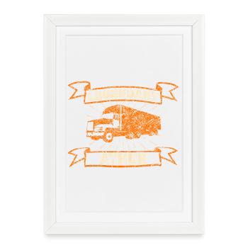 Legendary Truck Orange Athur - Framed poster (27 × 37 cm) - white - Front