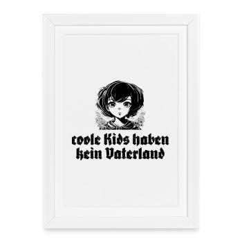 Les enfants cool n’ont pas de patrie - Affiche encadrée (27 × 37 cm) - blanc - Devant